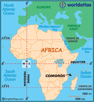 Comoros Locator Map